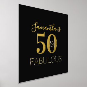 50. Geburtstag 50 und fabelhafte Birthday Black Go Foliendrucke