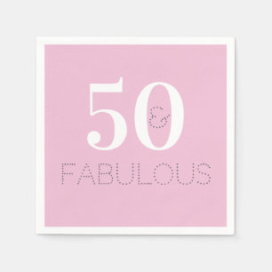 50. Geburtstag 50 und fabelhafte Pink Birthday Par Serviette
