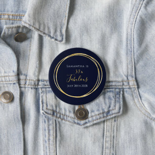 50. Geburtstag 50 und Fantastisch Navy Gold Button