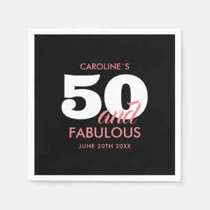 50. Geburtstag 50 Und Fantastisch Serviette