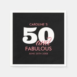 50. Geburtstag 50 und vorzüglich Serviette