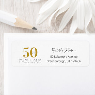 50. Geburtstag 50 und vorzügliche Gold-Rücksendead