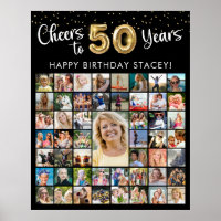 50. Geburtstag 51 Foto Collage freut sich auf 40 J