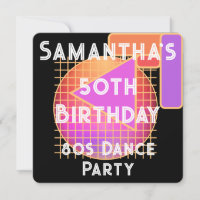 50. Geburtstag 80er Dance Party Geburtstag