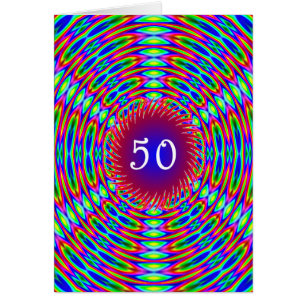 50. Geburtstag Abstrakte Trippy-Wirbel