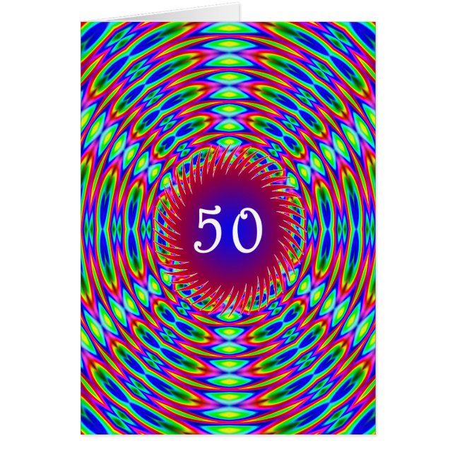50. Geburtstag Abstrakte Trippy-Wirbel (Vorne)