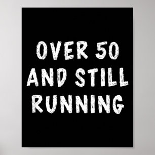 50. Geburtstag Ältere Läufer Geschenke Über Den Hü Poster