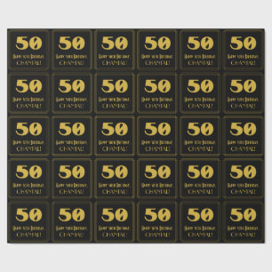 50. Geburtstag – Art Deco inspiriertes Aussehen "5 Geschenkpapier