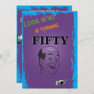 50. Geburtstag Bald Man Überraschung Einladung