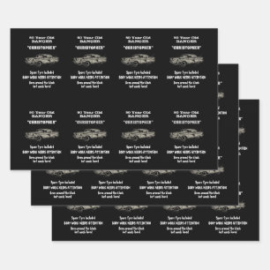 50. Geburtstag Banger Liebe Vintage Car Retro Stil Geschenkpapier Set