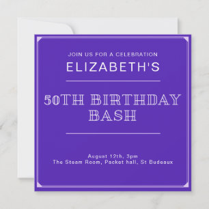 50. Geburtstag Bash Custom Einladung