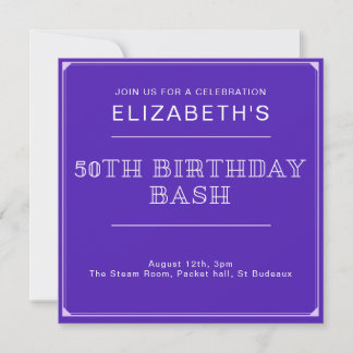 50. Geburtstag Bash Custom Einladung