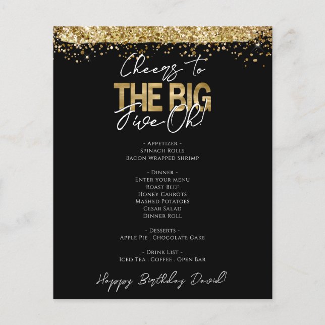 50. Geburtstag Big Five-oh-Party Flyer (Vorne)