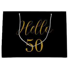 50. Geburtstag Black Gold Geburtstagsparty Gefalle Große Geschenktüte