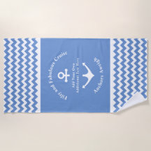 50. Geburtstag Blau und Weiß Anker Nautik