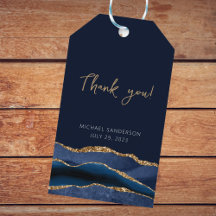50. Geburtstag Blue Gold Agate Vielen Dank