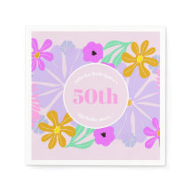 50. Geburtstag Blumen Süße Romantische Rosa Servie