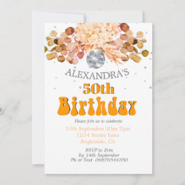 50. Geburtstag Blumenschmuck Einladung