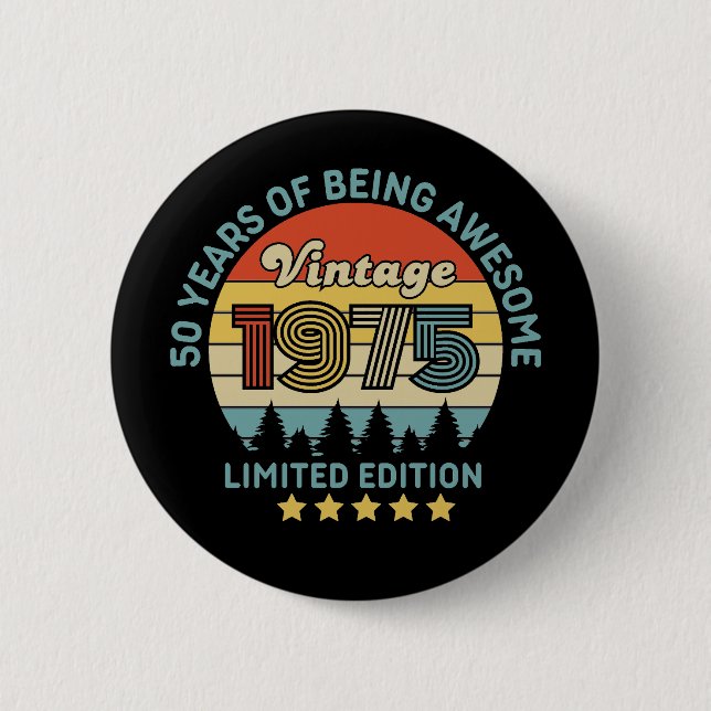 50. Geburtstag Button (Vorderseite)