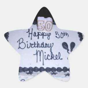 50. Geburtstag Cake Stickers