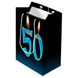 50. Geburtstag Candles Mittlere Geschenktasche Geschenktüte