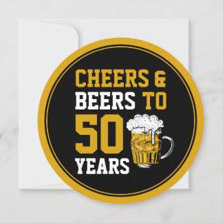 50. Geburtstag Cheers and Biers bis 50 Jahre Moder Einladung
