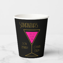 50. Geburtstag Cocktail Party Black Gold Party Pappbecher
