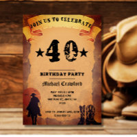 50. Geburtstag Cowboy Alt-Papier Reiten Party
