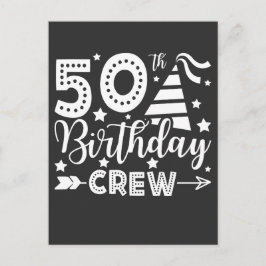 50. Geburtstag Crew 50 Party Crew Postkarte