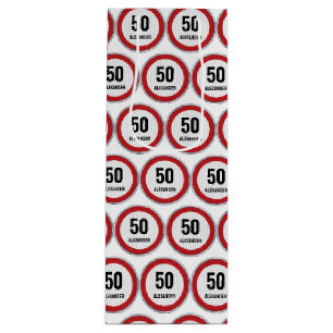 50. Geburtstag CUSTOM ALTERS Geschwindigkeitsbegre Geschenktüte Für Weinflaschen