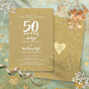 50. Geburtstag der goldenen Hochzeit Frau Right Fu Einladung