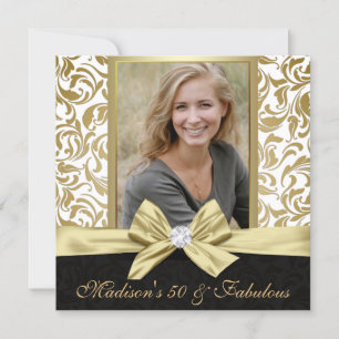 50. Geburtstag der goldfarbene Golddampfer Einladung