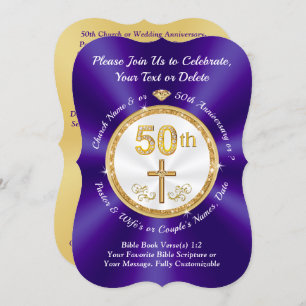 50. Geburtstag der Kirche / 50. Hochzeitstag Einladung