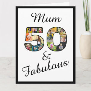 50. Geburtstag des 50. Mumm-Fotos Karte