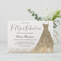 50. Geburtstag des herrlichen Goldenen Gown 50.