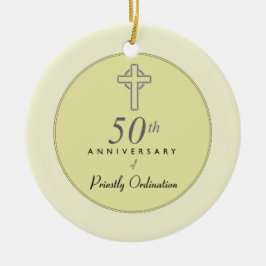 50. Geburtstag des Priesters mit dem besessenen Kr Keramik Ornament