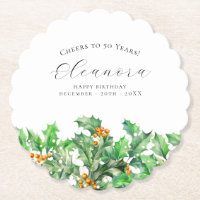 50. Geburtstag Dezember Geburtsblume Stechpalme in