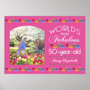 50. Geburtstag Die meisten fabelhaften Edelsteine  Poster