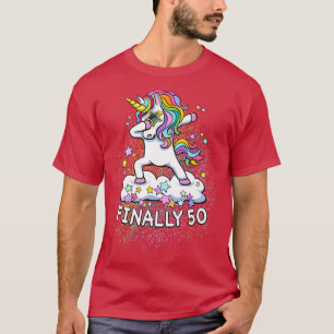 50. Geburtstag Einhorn cooles Dobbing T-Shirt