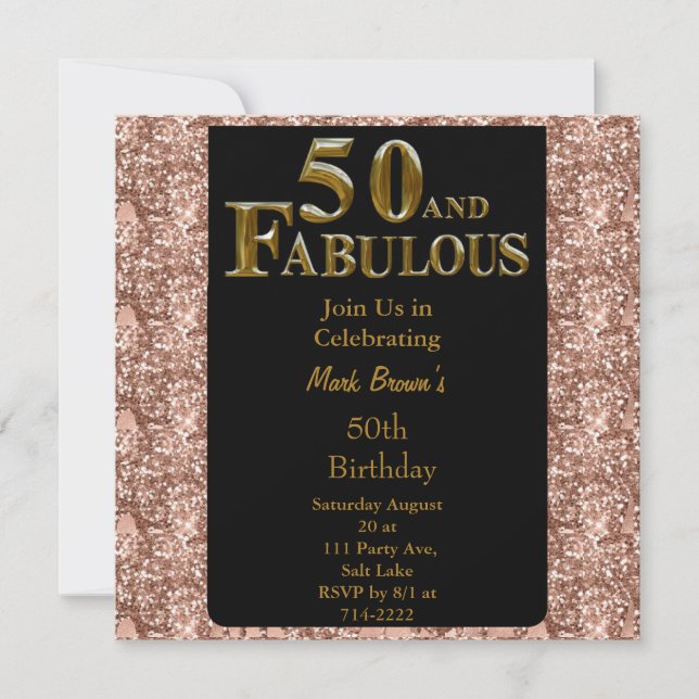 50. Geburtstag Einladung (Vorderseite)