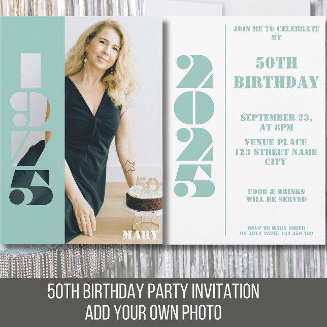 50. Geburtstag Einladung Foto geboren 1975 Einladu (Von Creator hochgeladen)