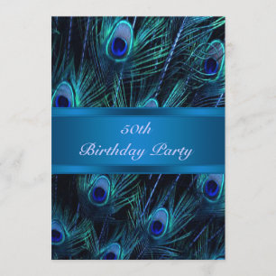 50. Geburtstag Einladung Pfau 50. Geburtstag