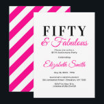 50. Geburtstag Einladungen 50 und fabelhaftes Eleg<br><div class="desc">50 und fabelhaft,  ein extravagantes,  heiß rosa Design,  eine tolle Möglichkeit,  um einen 50. Geburtstag im Stil zu feiern</div>