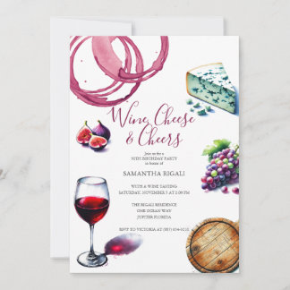 50. Geburtstag Einladungen Weinthema