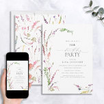 50. Geburtstag Elegante Wildblume Wasserfarben Einladung<br><div class="desc">Wirst du ein Party zu einem besonderen 50. Geburtstag werfen? Machen Sie mit unserer eleganten Wildblume Floral Watercolor Einladung einen unvergesslichen Eindruck! Mit einer lässigen Anordnung von weichen Lila-Lavendel, rot-rosa, gelb-staubblauen Wildblumen und wunderschönem botanischem Grün ist diese atemberaubende Einladung garantiert, Ihre Veranstaltung einzigartig zu gestalten. Außerdem können Sie die Details...</div>