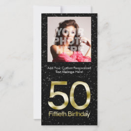 50. Geburtstag, elegantes Black Gold Glam