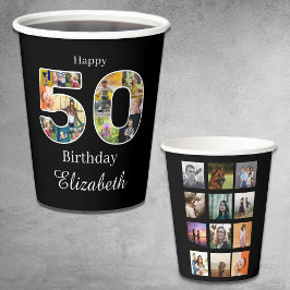 50. Geburtstag Erstellen Sie Ihr eigenes Multi-Fot Pappbecher