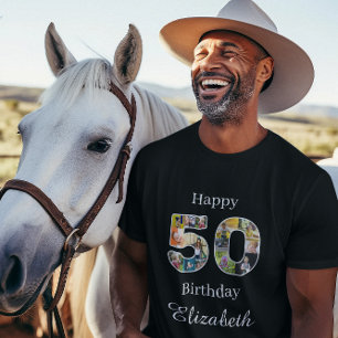 50. Geburtstag Erstellen Sie Ihr eigenes Multi-Fot T-Shirt
