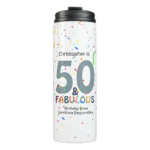 50. Geburtstag - Fantastisch - Personalisierte bla Thermosbecher