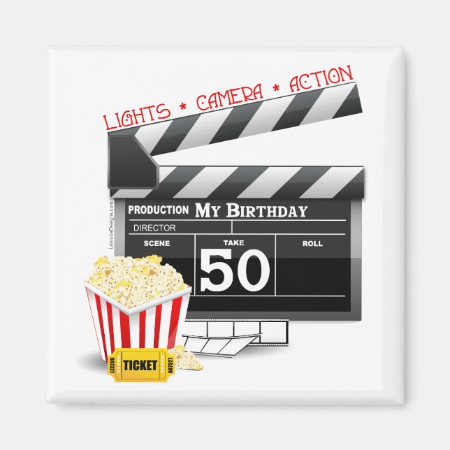 50. Geburtstag Filmthema Magnet (Vorne)